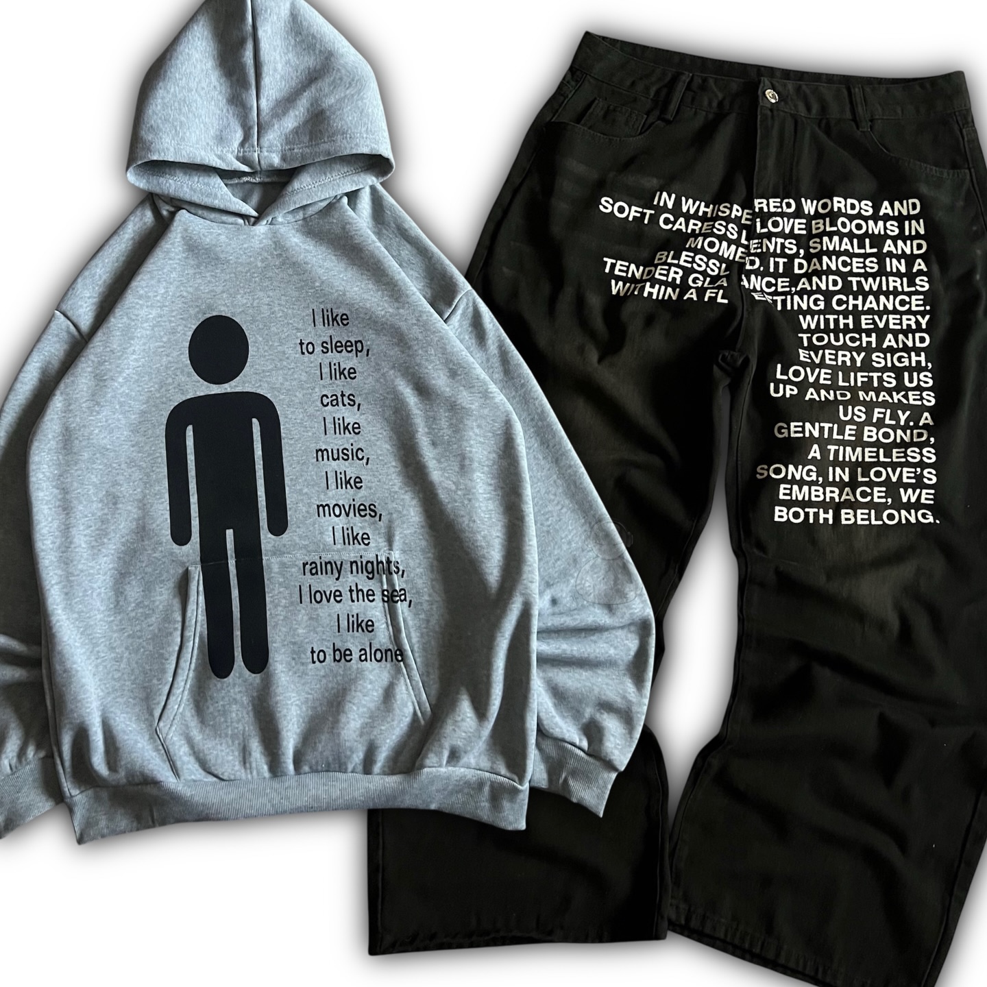 Street Fashion American - Conjuntos de Sudadera con Capucha y