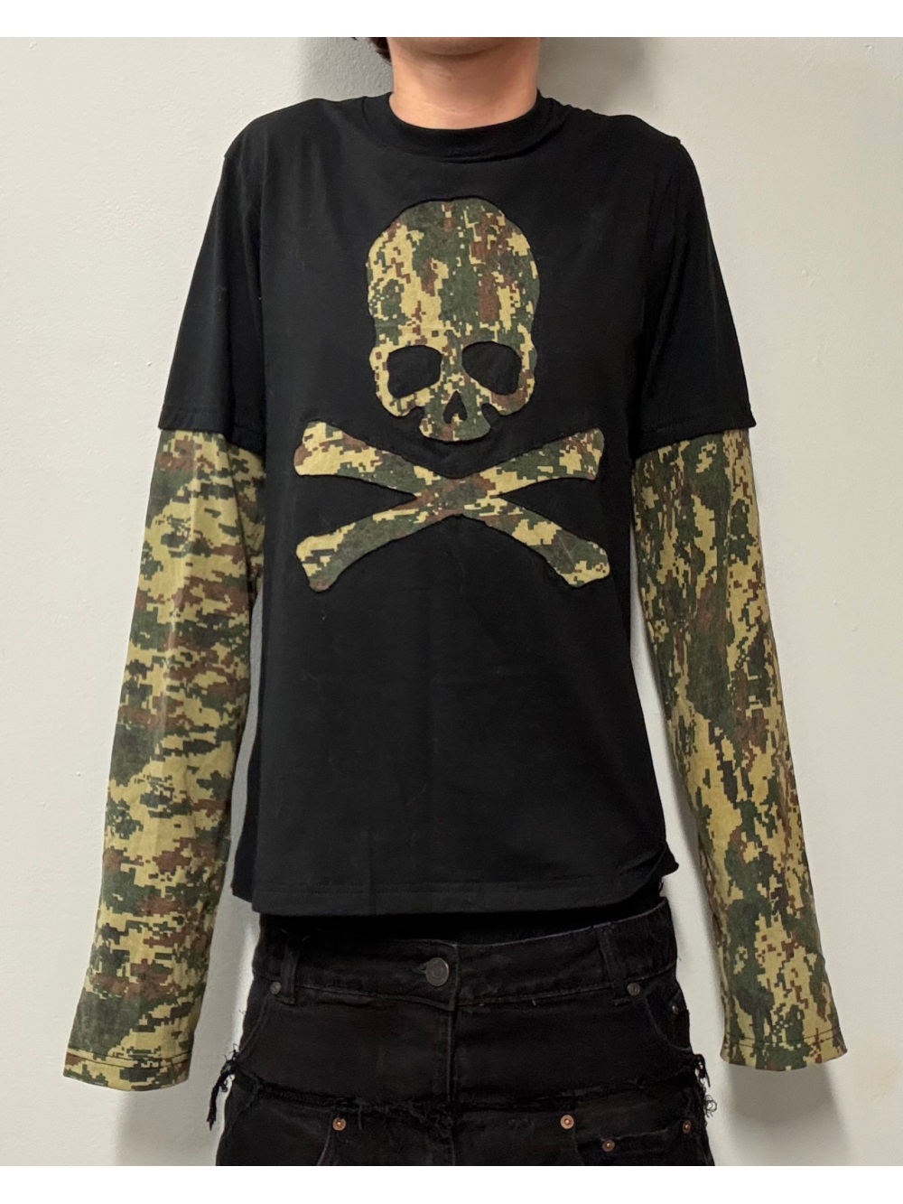 Street Fashion American - 2026 nuevo esqueleto de camuflaje retro