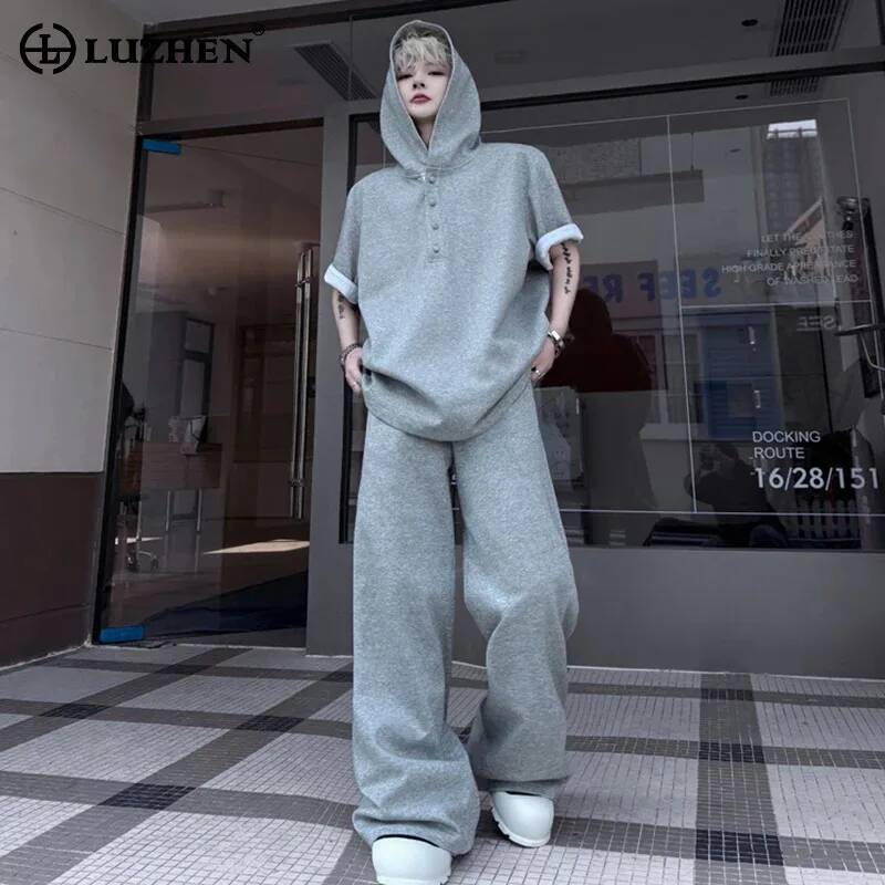 Street Summer Fashion - LUZHEN Conjunto de Dos Piezas Original:
