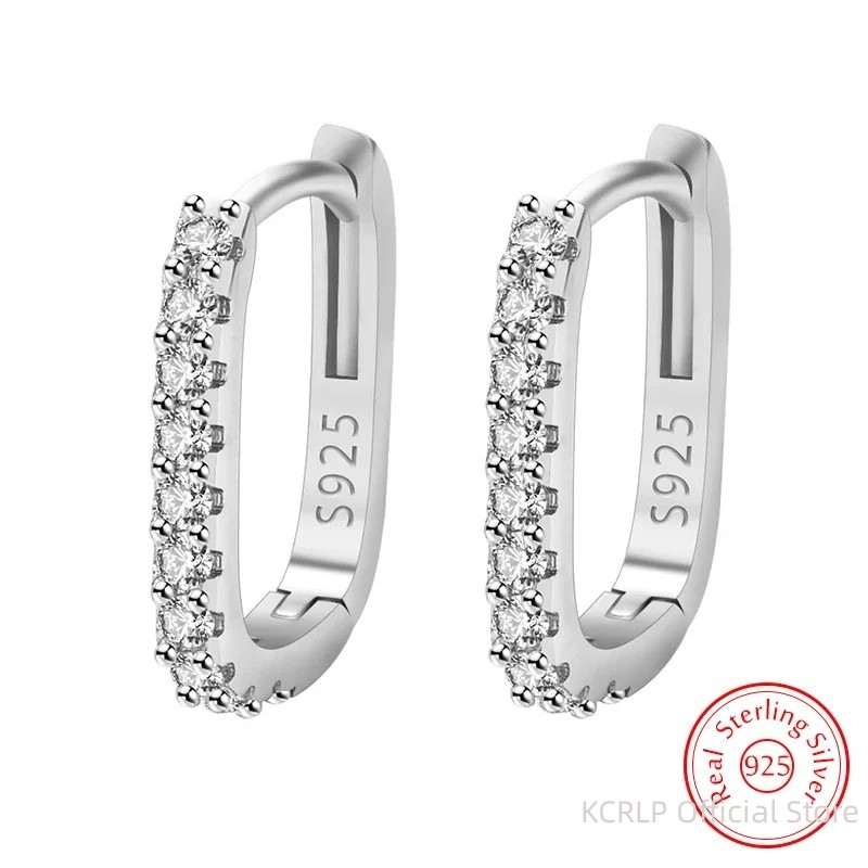 Street Fashion Earrings - Pendientes de aro circulares de cristal