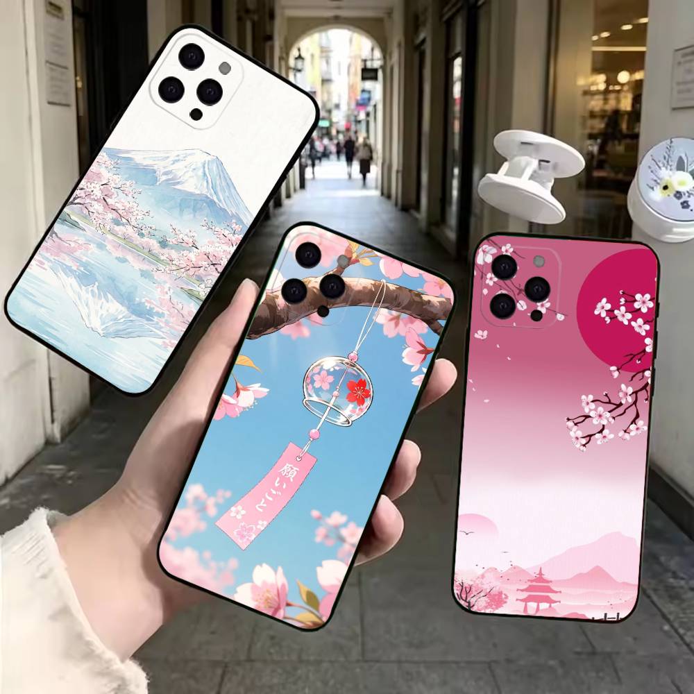 Street Fashion Tokyo - Funda de teléfono suave negra con