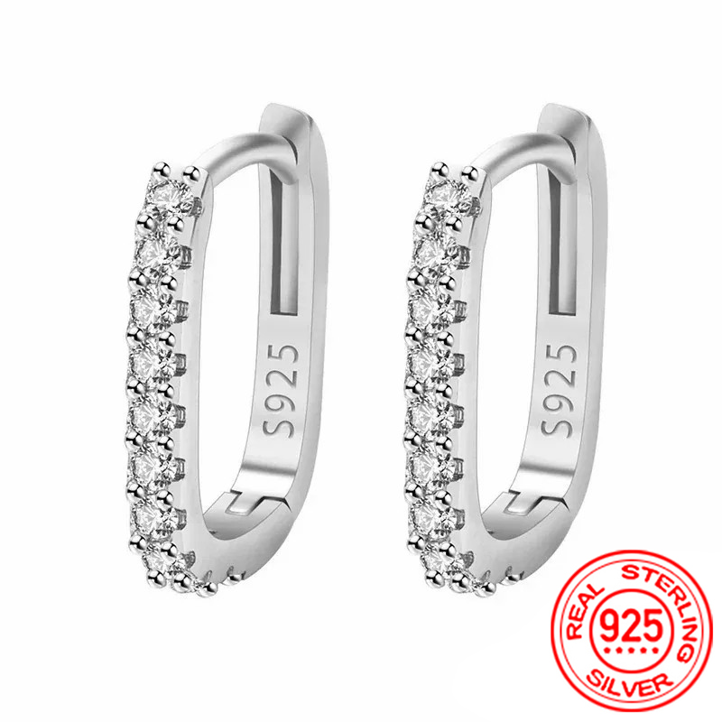 Street Fashion Earrings - Pendientes de aro circulares de cristal