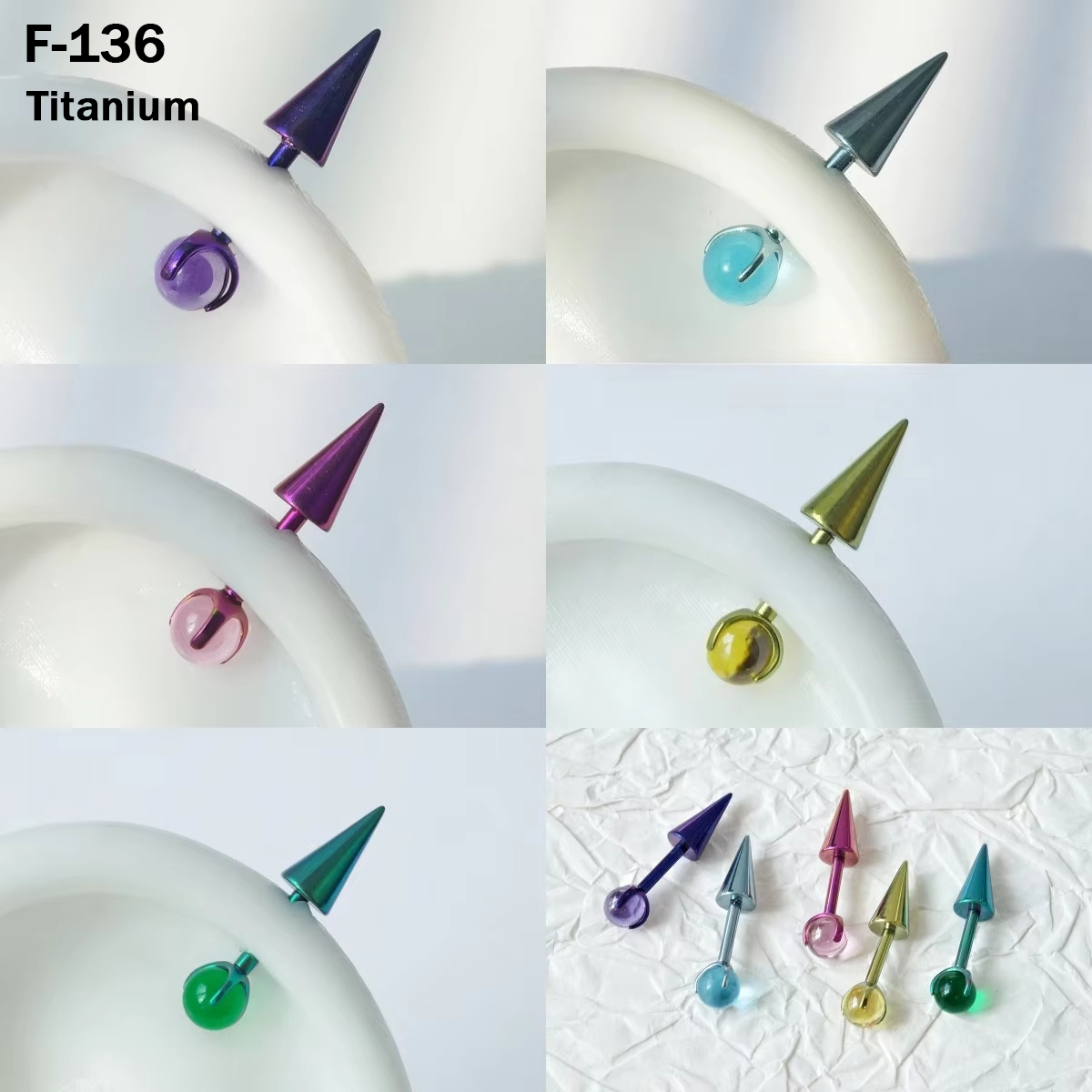 Street Fashion Earrings - Pendientes de tuerca de titanio con
