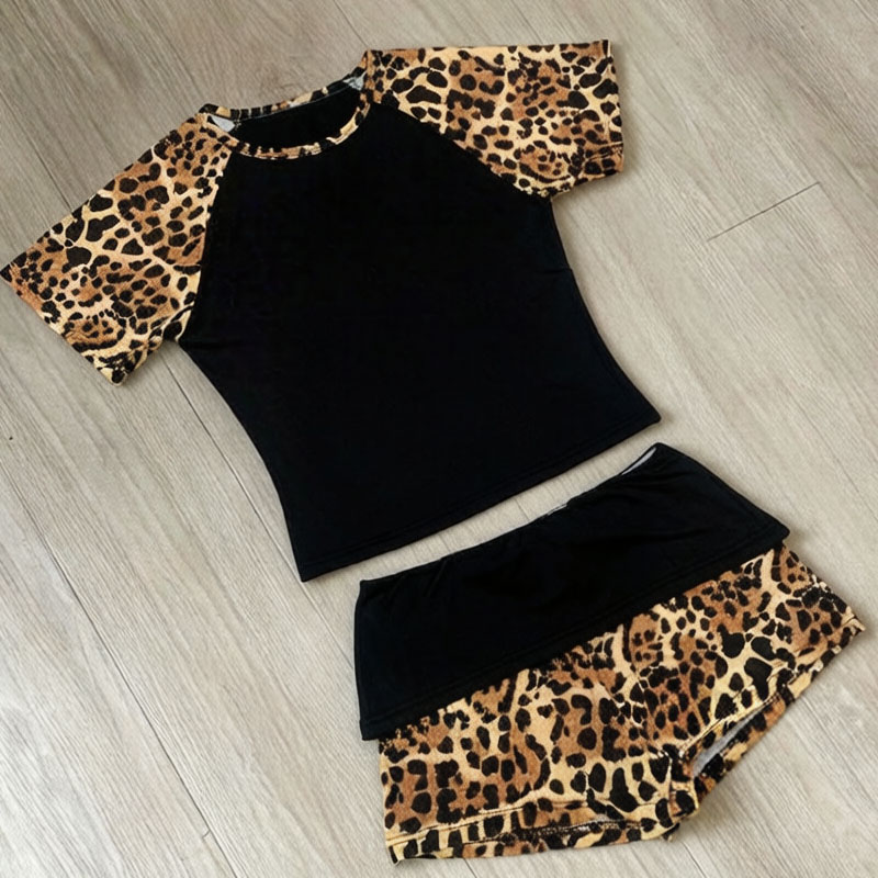 Street Fashion American - Conjunto de Shorts de Manga Corta