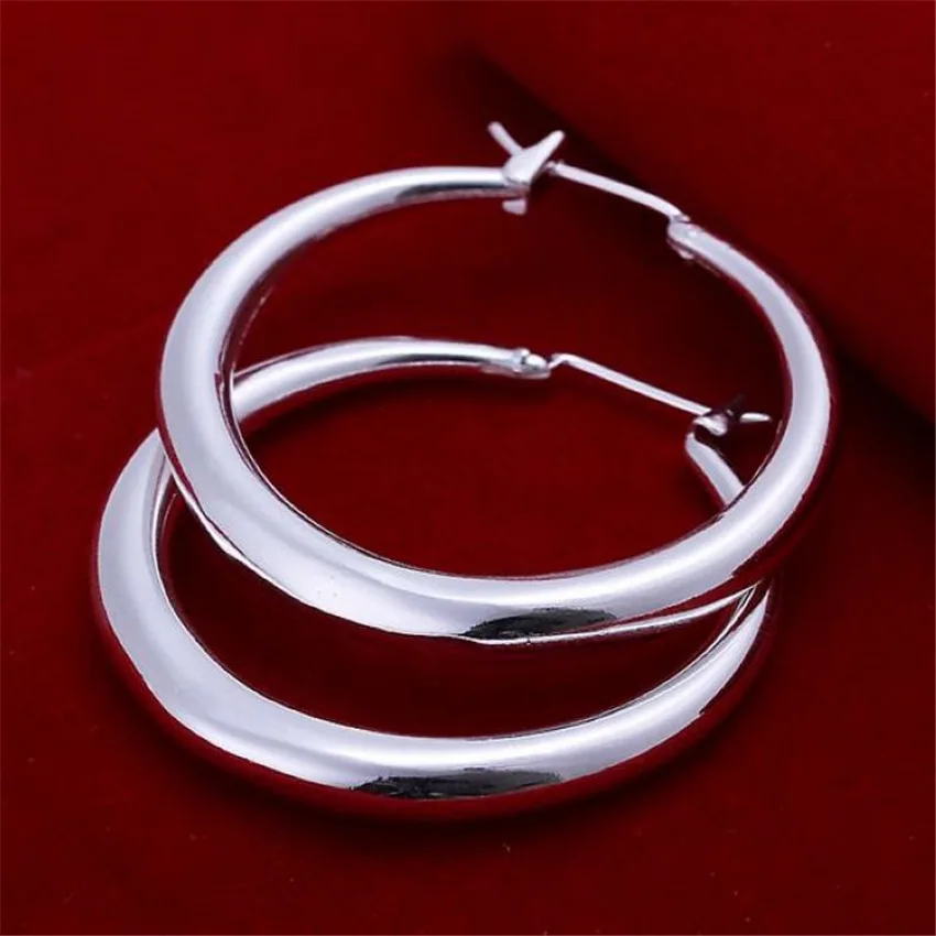 Street Fashion Earrings - Pendientes redondos de plata de ley