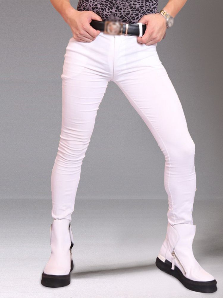 Street Fashion Jeans Men - Pantalones vaqueros elásticos para hombre, mallas