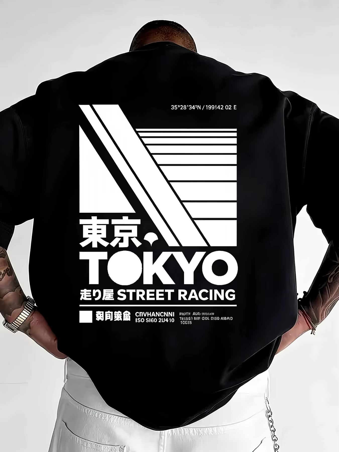 Street Fashion Tokyo - Camiseta con Estampado Estilo Callejero de