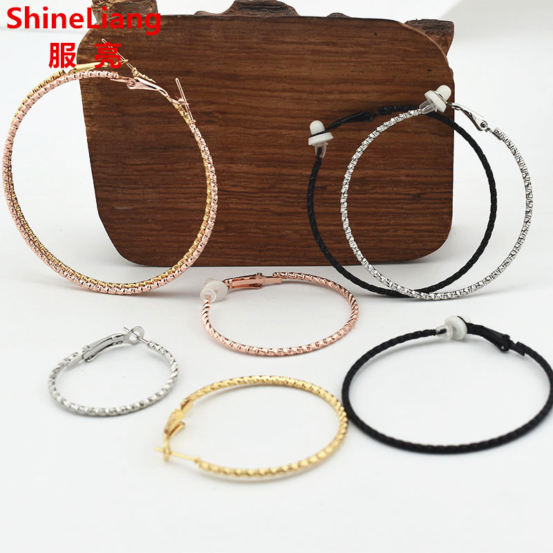 Street Fashion Earrings - Pendientes con clip para mujer Círculo