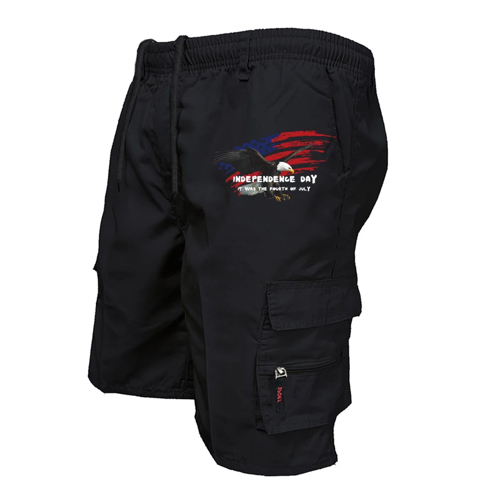 Street Fashion American - Pantalones cortos tipo cargo de estilo