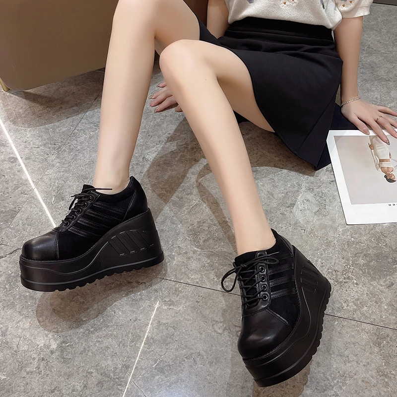 Talla grande 35-43 diseño negr - Street Fashion Goth reseña y precio