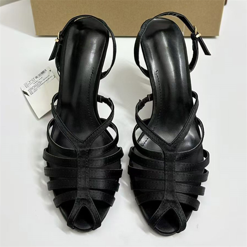 Sandalias de tacón alto fino c - Street Fashion Rome reseña y precio