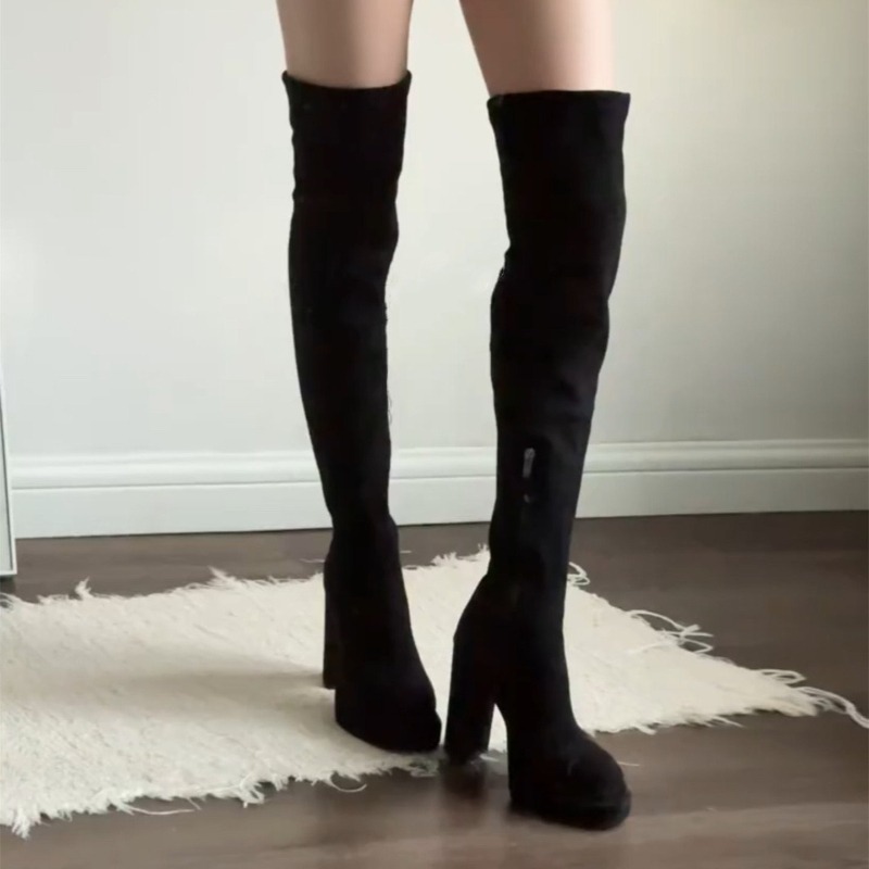 Botas Altas hasta el Muslo par - Street Fashion Rome reseña y precio