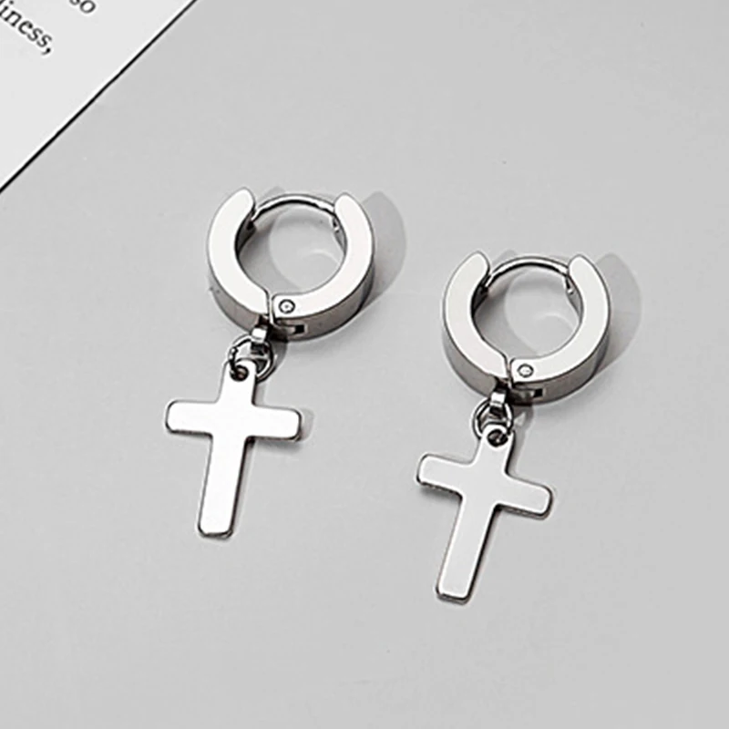 Pendientes de Cruz de acero in - Street Fashion Earrings reseña y precio