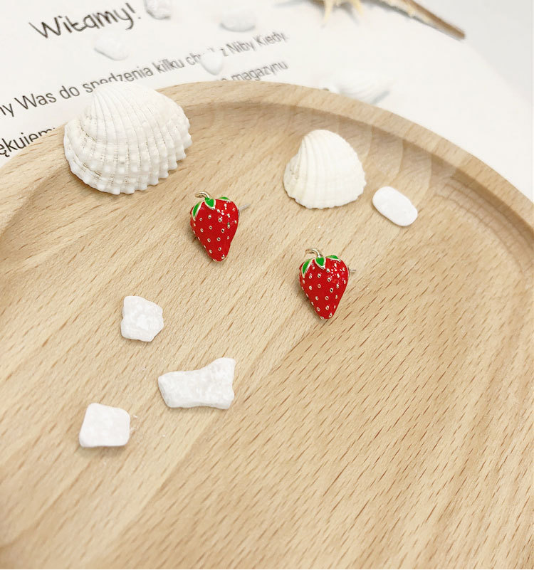 Pendientes acrílicos de fresa  - Street Fashion Earrings reseña y precio