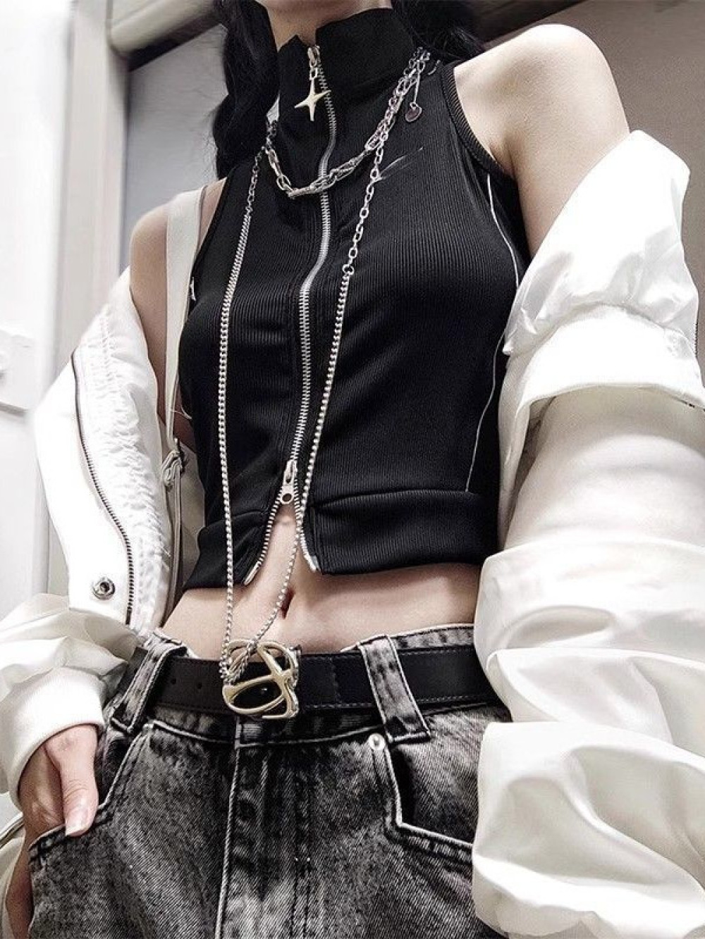 Nuevo chaleco corto de verano  - Street Fashion Goth reseña y precio