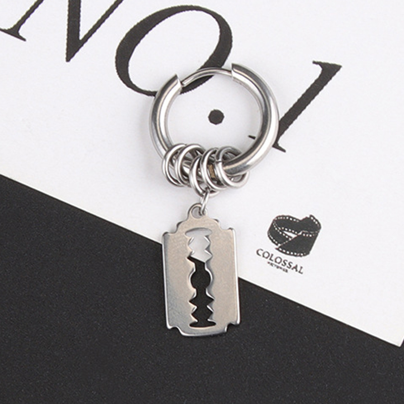 Pendientes de hoja de acero in - Street Fashion Earrings reseña y precio