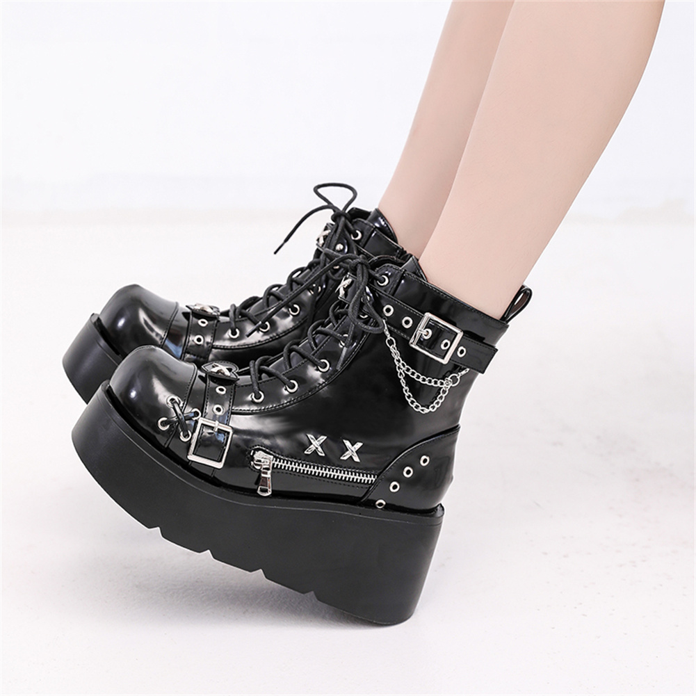 Botines de plataforma góticos  - Street Fashion Goth reseña y precio
