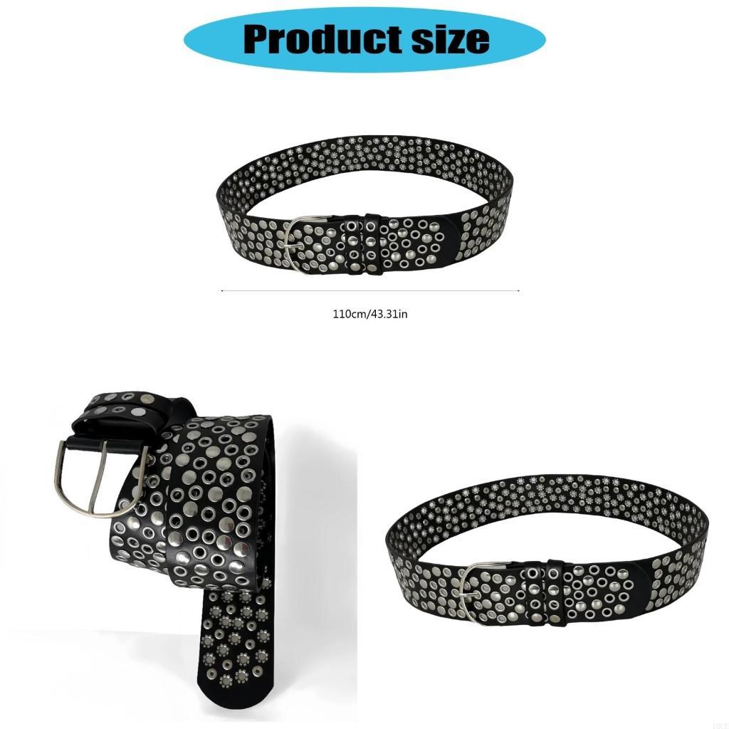 Punk Rivet Studded Belt con ta - Street Fashion Reference reseña y precio