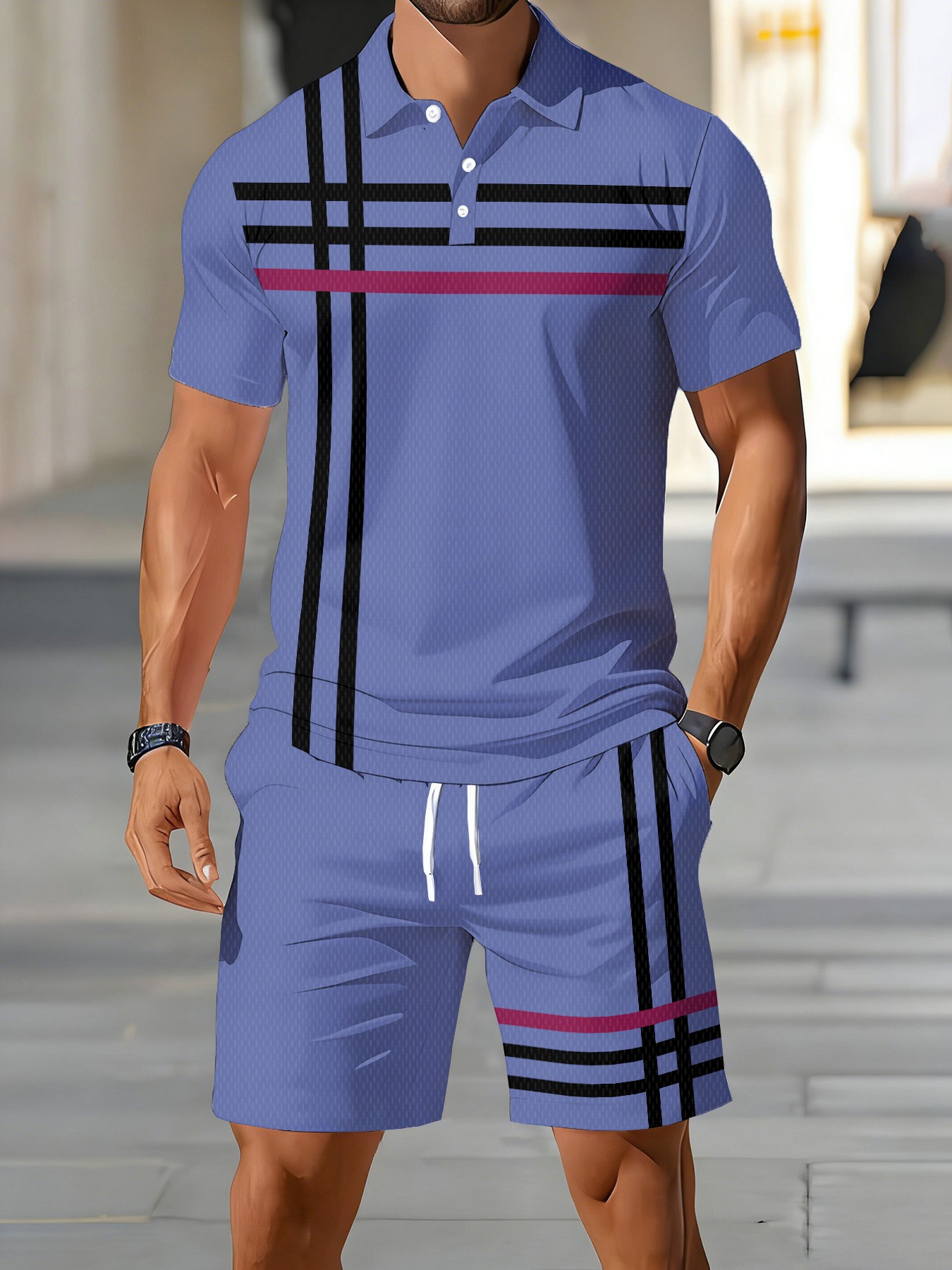 Conjunto de Polo para Hombre,  - Street Fashion American reseña y precio
