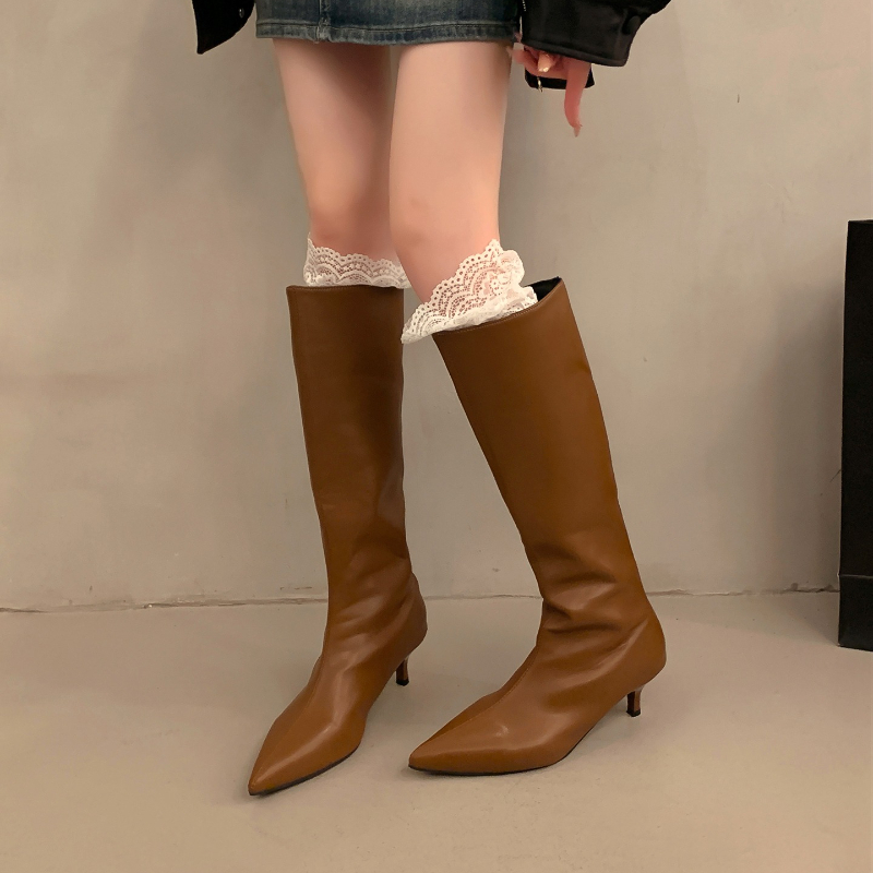 Botas Altas de Tacón Fino para - Street Fashion Rome reseña y precio