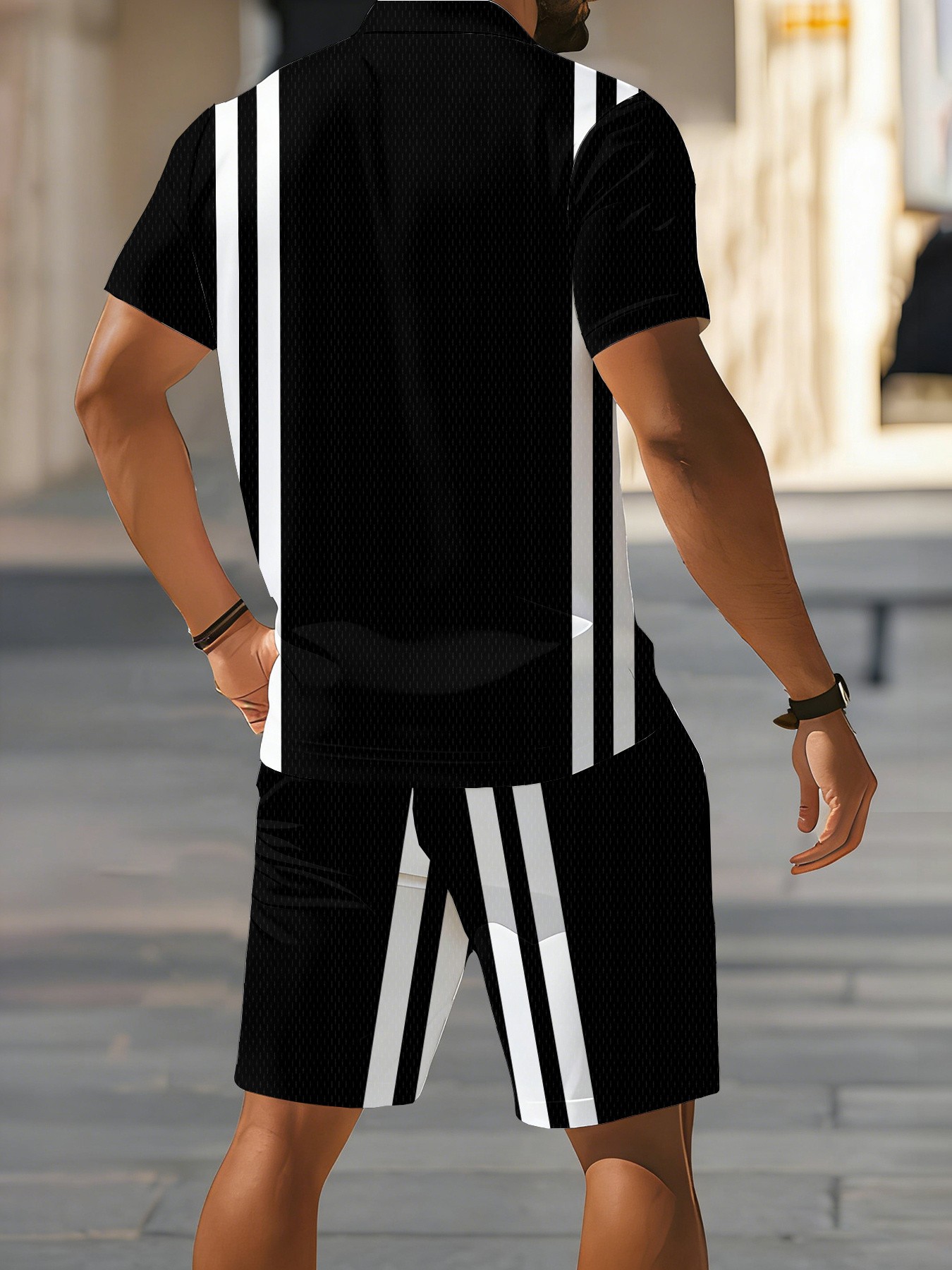 Conjunto de Polo de Manga Cort - Street Fashion American reseña y precio