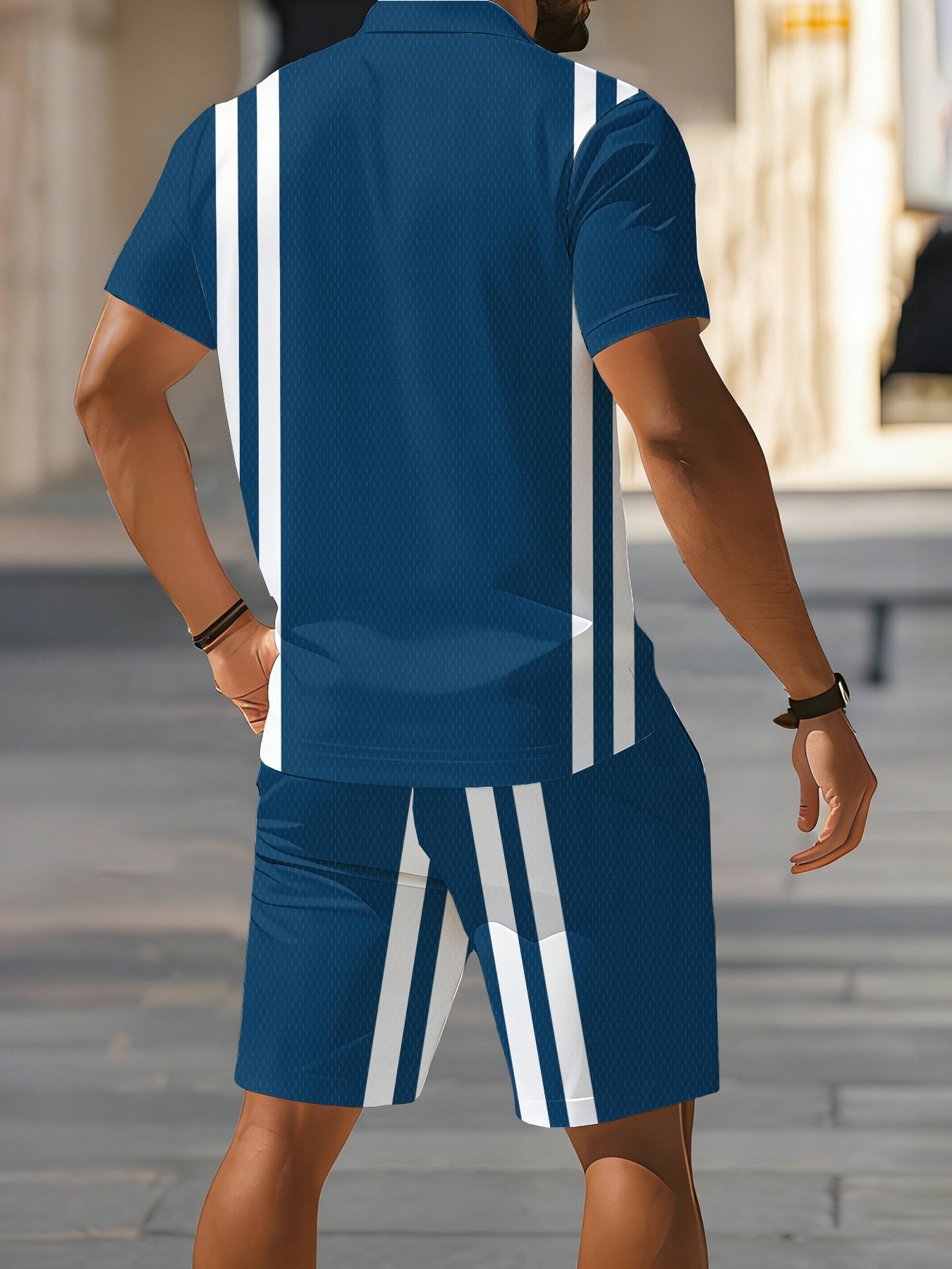 Conjunto de Polo de Manga Cort - Street Fashion American reseña y precio