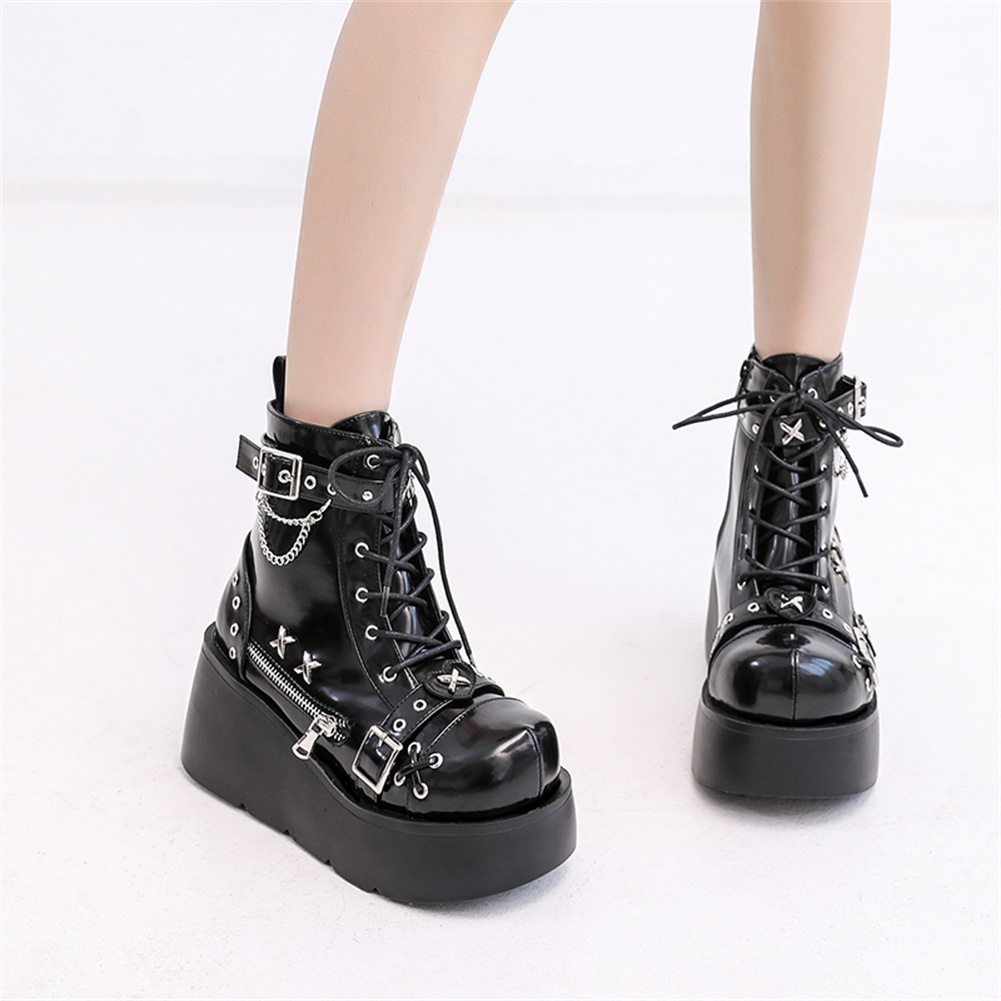 Nuevos botines góticos con pla - Street Fashion Goth reseña y precio